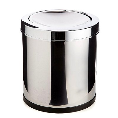 Lixeira Basculante em Inox 5 Litros com Tampa - Mimo Style