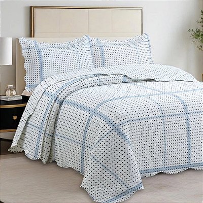 Kit Colcha Evolution Patchwork Solteiro - Poás - Camesa