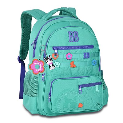 Mochila de Costas Rebeca Bonbon Flower Power - Verde - Clio Style