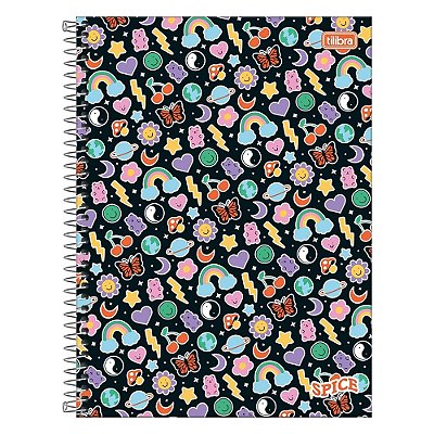 Caderno Espiral Spice - 160 Folhas - Stickers - Tilibra