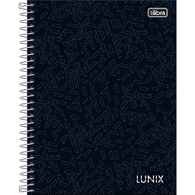 Caderno Lunix - 160 Folhas - Preto - Tilibra