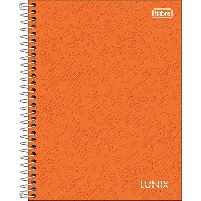 Caderno Lunix - 160 Folhas - Laranja - Tilibra