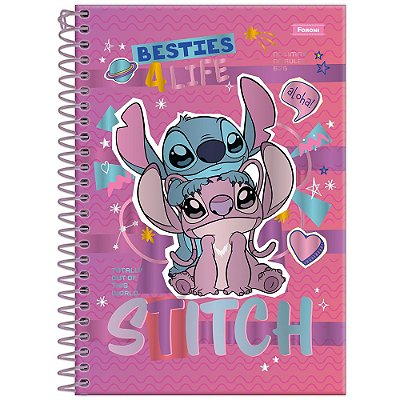 Caderno Stitch - Besties 4 Life - 80 Folhas - Foroni