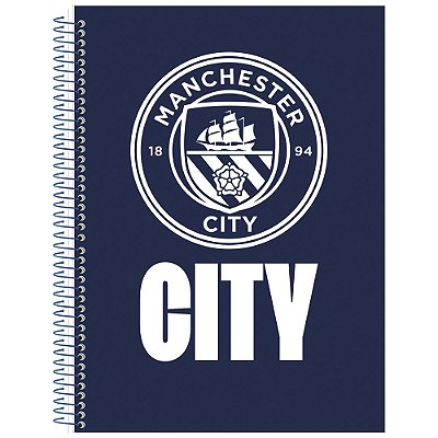 Caderno Espiral Manchester City - City - 80 Folhas - Animativa