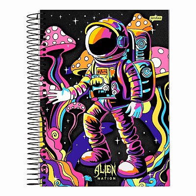 Caderno Espiral Alien Nation - Cogumelos - Jandaia