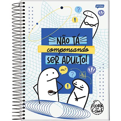 Caderno Espiral Flork - Ser Adulto - 80 Folhas - Jandaia
