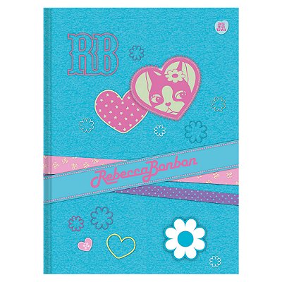Caderno Brochura Rebeca Bonbon - Azul - 80 Folhas - Animativa