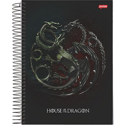 Caderno House of The Dragon - Dragão - 80 Folhas - Jandaia