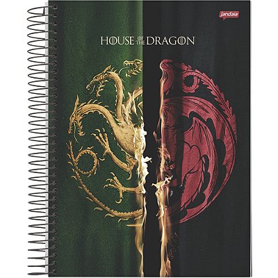 Caderno House of The Dragon - Fire - 80 Folhas - Jandaia