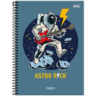 Caderno Espiral Fuzy - Astronauta - 160 Folhas - Foroni