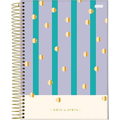 Caderno Espiral Dots e Spots - Lilás - 80 Folhas - Jandaia