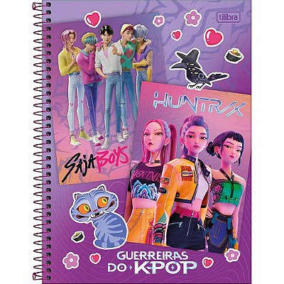 Caderno Espiral Guerreiras do K-Pop - Bandas - 80 Folhas - Tilibra