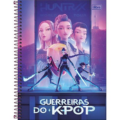 Caderno Espiral Guerreiras do K-Pop - World Tour - 80 Folhas - Tilibra