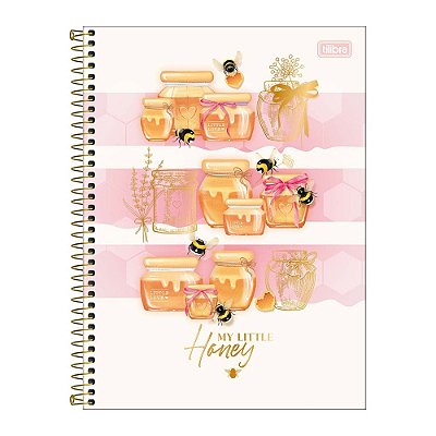 Caderno Espiral Honey Bee - My Little Honey - 160 Folhas - Tilibra