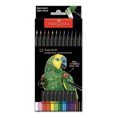 Ecolápis de Cor SuperSoft - 12 Cores - Faber Castell