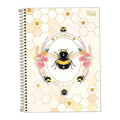 Caderno Espiral Honey Bee - Be Yourself - 80 Folhas - Tilibra