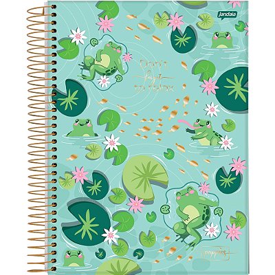 Caderno Espiral Puppies - Sapinhos - 80 Folhas - Jandaia