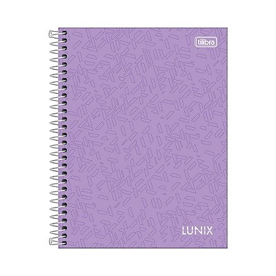 Caderno Colegial Lunix - Lilás - 160 Folhas - Tilibra