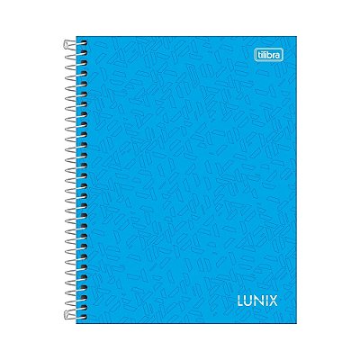 Caderno Colegial Lunix - Azul Céu - 160 Folhas - Tilibra