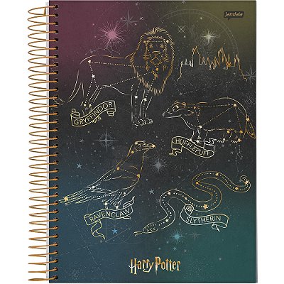 Caderno Harry Potter - Constelações Escolas - 200 folhas - Jandaia