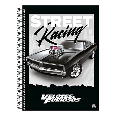 Caderno Espiral Velozes e Furiosos - Racing - 80 Folhas - Animativa