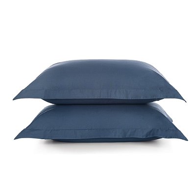 Jogo de Fronhas Tom 200 Fios - 2 Peças - Marinho - Karsten