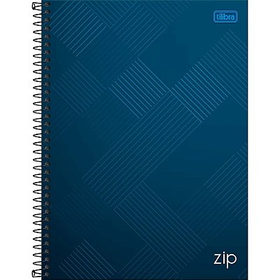 Caderno Espiral Zip - Azul - 10 Matérias - Tilibra