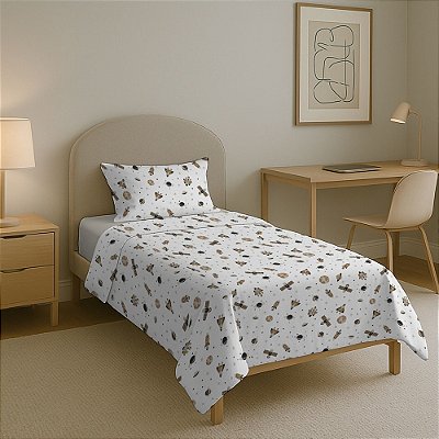 Jogo de Cama Premium Linea Infantil Solteiro - Planetas - 180 Fios - Estamparia