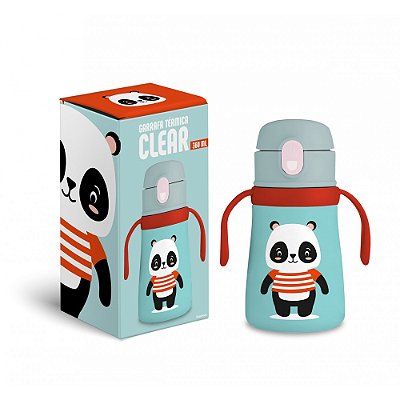 Garrafa Térmica Infantil Clear - Panda - 360ml - Brasfoot