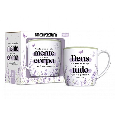 Caneca de Porcelana - Deus é Tudo - 300ml - Brasfoot