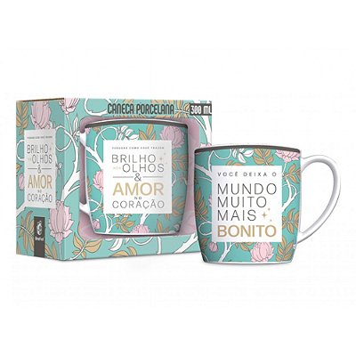 Caneca de Porcelana - Brilho nos Olhos - 300ml - Brasfoot