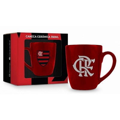 Caneca de Cerâmica Prime - Flamengo - 350ml - Brasfoot