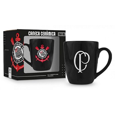 Caneca de Cerâmica Prime - Corinthians - 350ml - Brasfoot