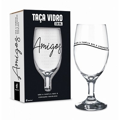 Taça Windsor - Amigos são Família - 330ml - Brasfoot
