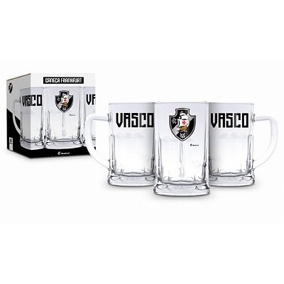 Caneca Chopp de Vidro Vasco - 565ml - Brasfoot