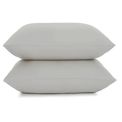 Jogo de Fronhas Malha In Cotton - Cinza Platinum - 2 Peças - Altenburg