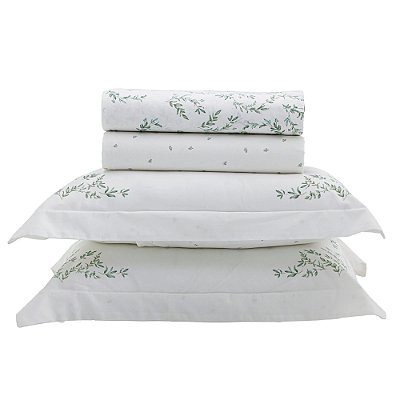 Jogo de Cama Vida Bela Solteiro King 200 Fios - Botanik - Kacyumara
