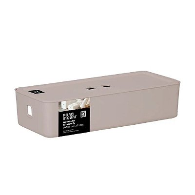 Organizador com Tampa Fly - 3,2L - Creme - Paramount