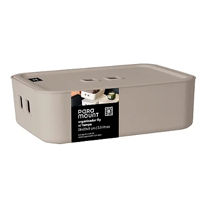 Organizador com Tampa Fly 3,5L - Creme - Paramount