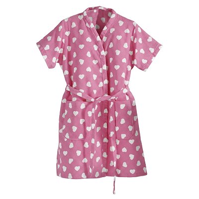 Roupão Adulto Fiore Velour - Love Rosa - M - Döhler
