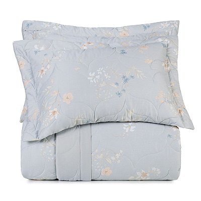 Jogo de Colcha Cetim Sublime 300 Fios - Queen - Flor de Lírio - Altenburg