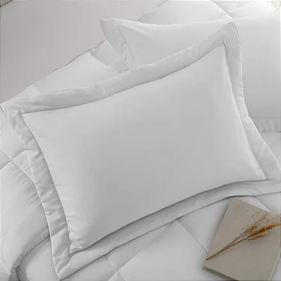 Porta Travesseiro Toque de Pétalas - Branco - Kacyumara