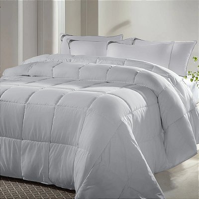 Edredom Toque de Pétalas Solteiro - Prata - Kacyumara