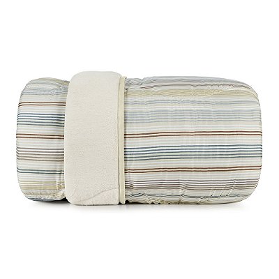 Edredom Blend Confort Plush Dupla Face Solteiro - Lines - Altenburg