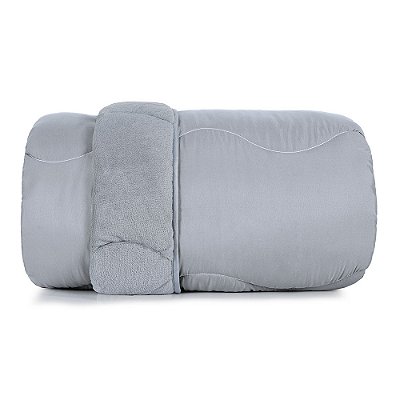 Edredom Blend Confort Plush Dupla Face Solteiro - Azul Liso - Altenburg