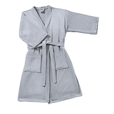 Roupão Adulto Velour - Cinza - Döhler