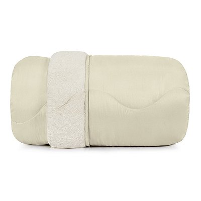 Edredom Blend Confort Plush Dupla Face Queen - Bege Liso - Altenburg