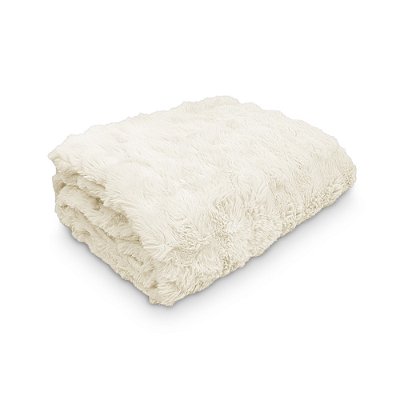 Manta Blanket Fluffy Toque de Coelho - Off White - Queen - Appel Home