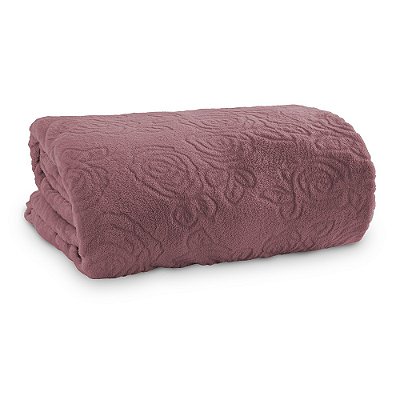 Manta Flannel Lady - Malva Retrô - Solteiro - Appel Home