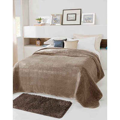 Cobertor Kyor Plus Solteiro - Bege - Jolitex